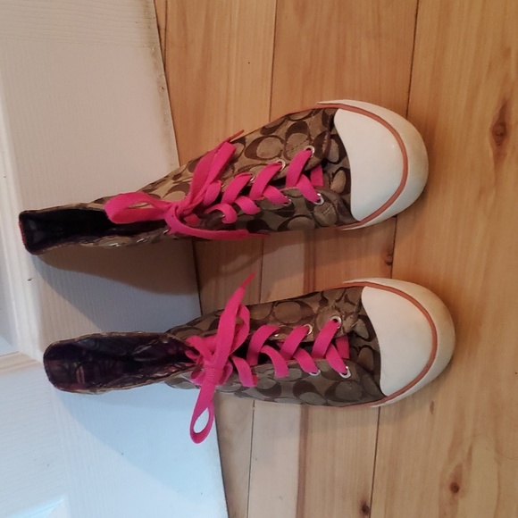 Y2K Coach Hightop Brown and Pink - Picture 4 of 8